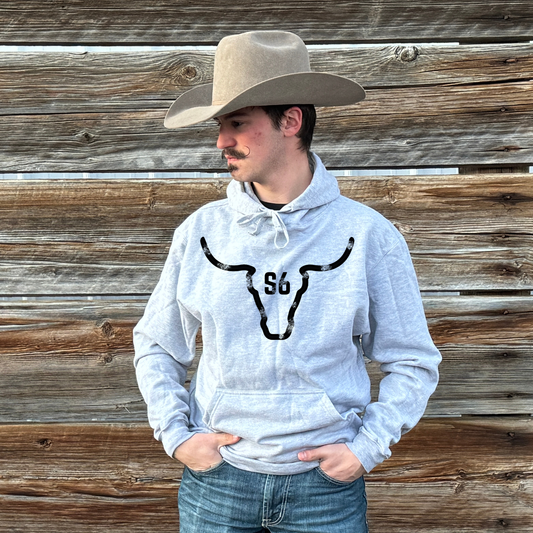Snappy6 Ash Gray with Black Logo Hoodie