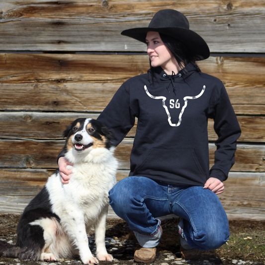 Snappy6 Black Hoodie White Logo