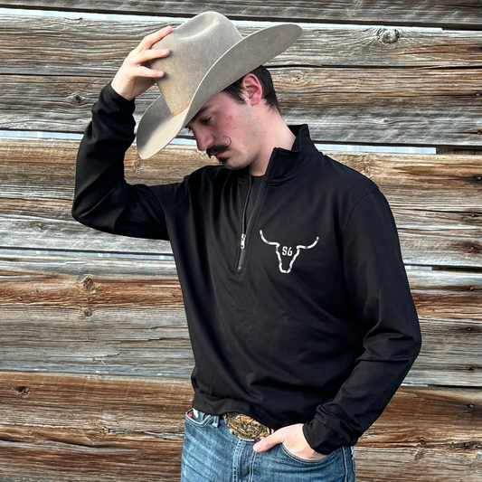 Snappy6 Black 1/4 Zip Sweatshirt