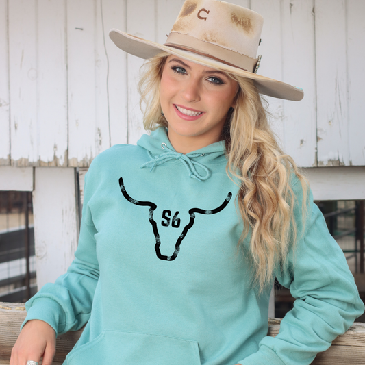 Snappy6 Teal with black Logo Hoodie