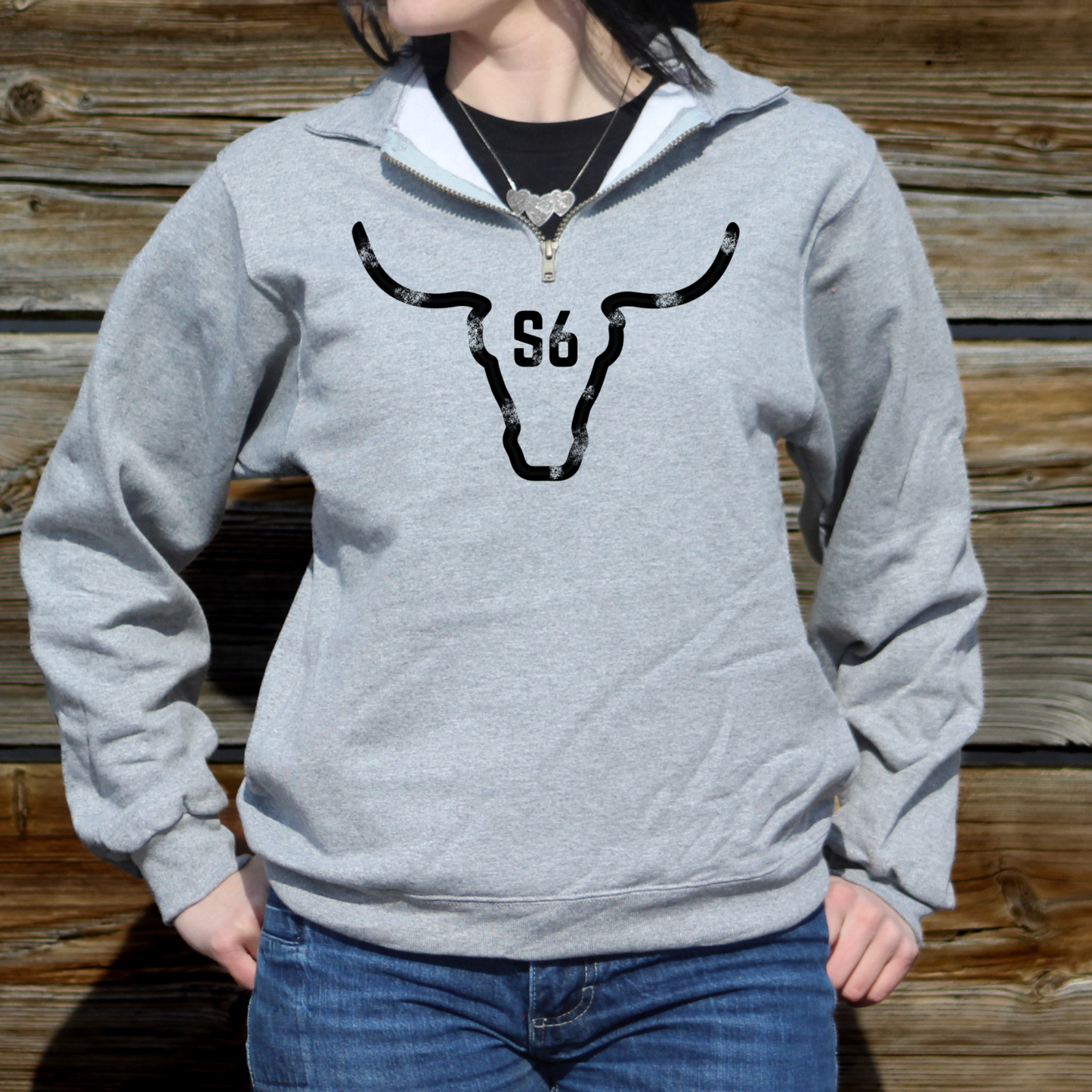 Snappy6 Gray 1/4 Zip Sweatshirt